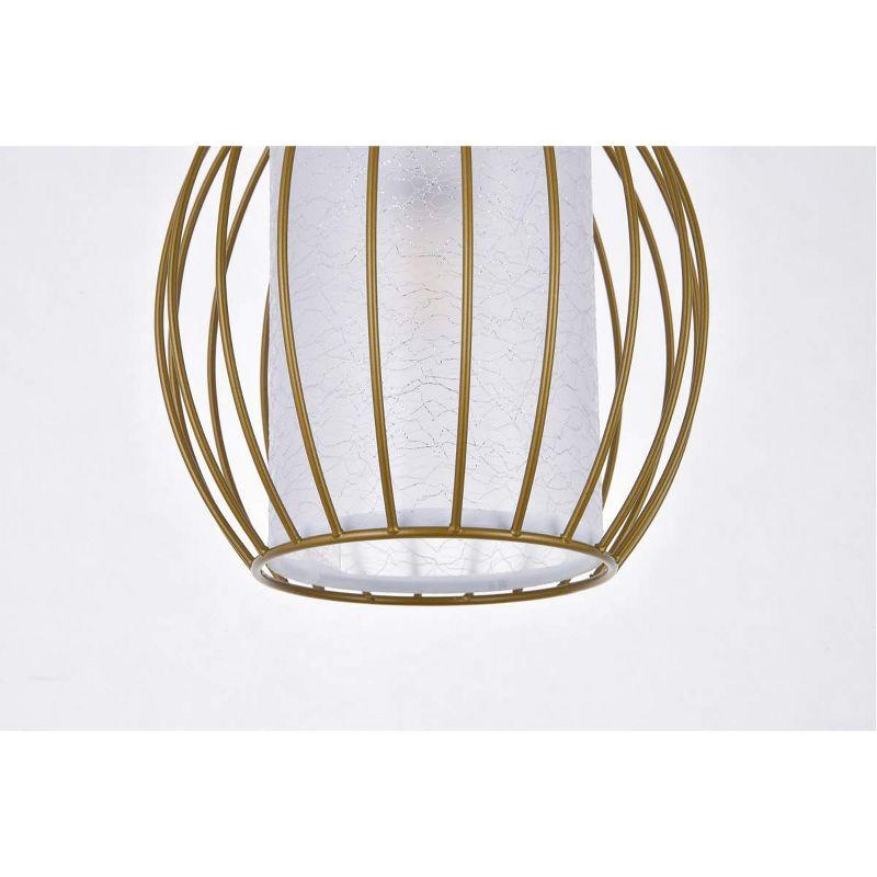 Elegant Lighting Miya 1 Light Brass Pendant