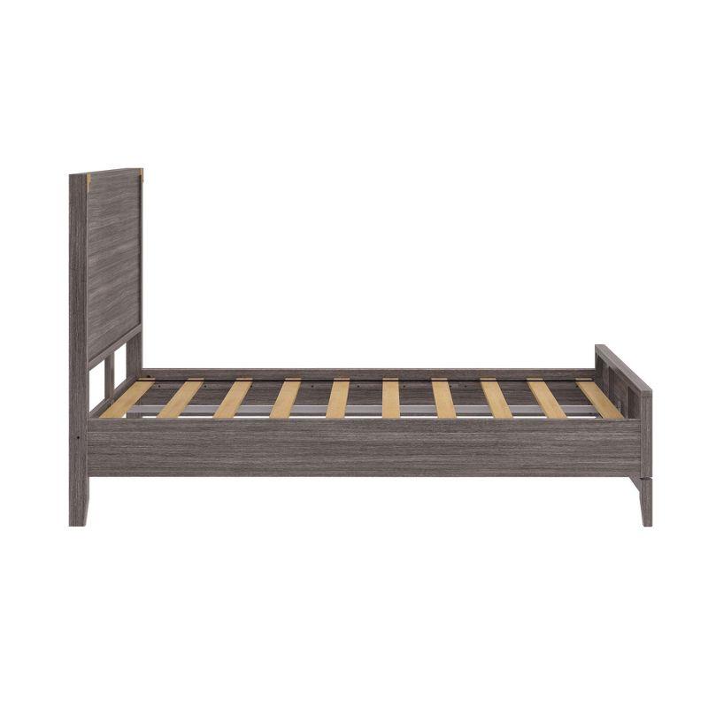 Plank+Beam Solid Wood Contemporary  Full Size Platform Bed, Clay