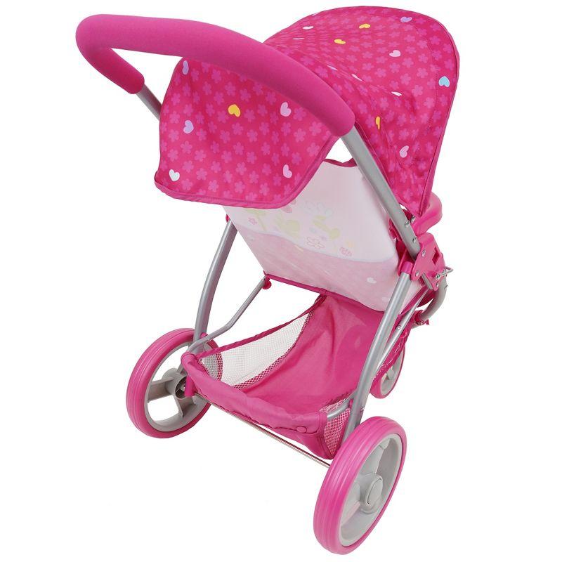 509: Garden Doll Jogger Stroller W/ Safety Harness & Retractable Canopy