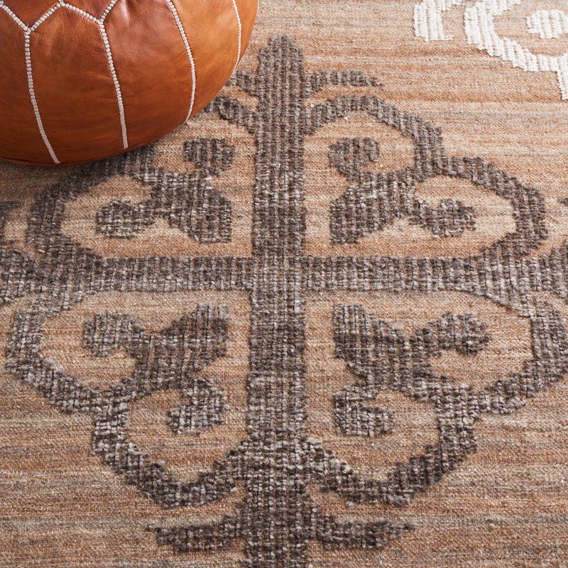 Beige Hand-Knotted Wool Accent Rug 3' x 5' - Non-Slip Base