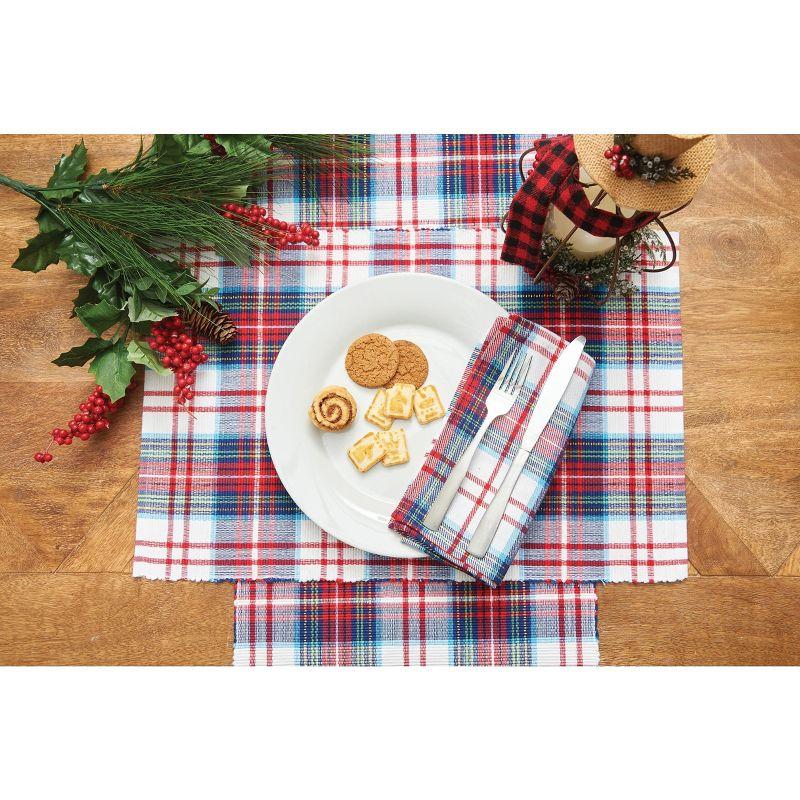 C&F Home Morris Plaid Red and Green Woven Table Runner