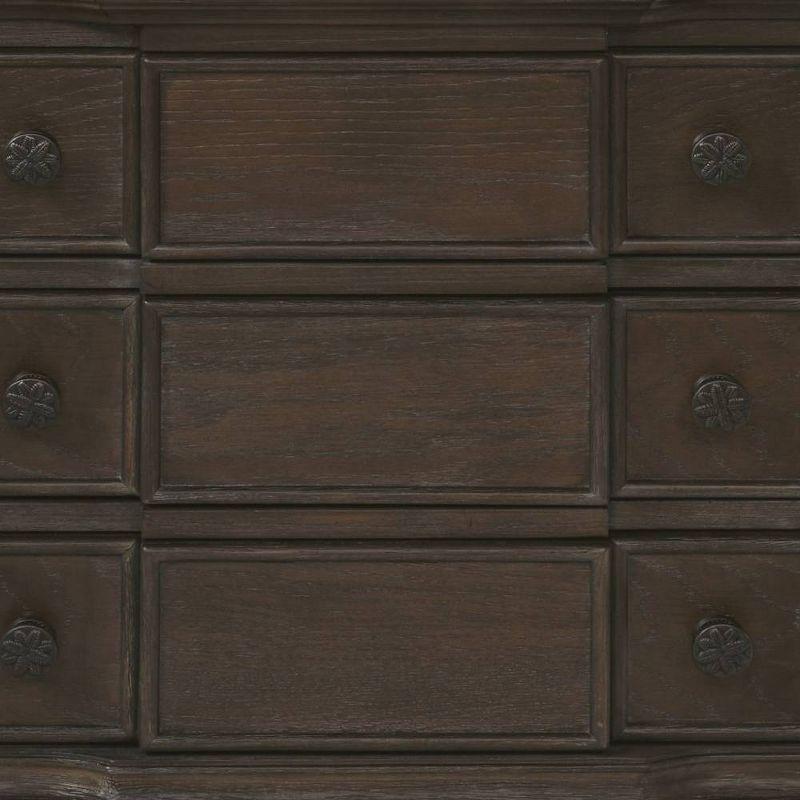 Acme Furniture 22" Baudouin Nightstand Weathered Oak : Bedroom Side Table with Storage, Wood & Veneer
