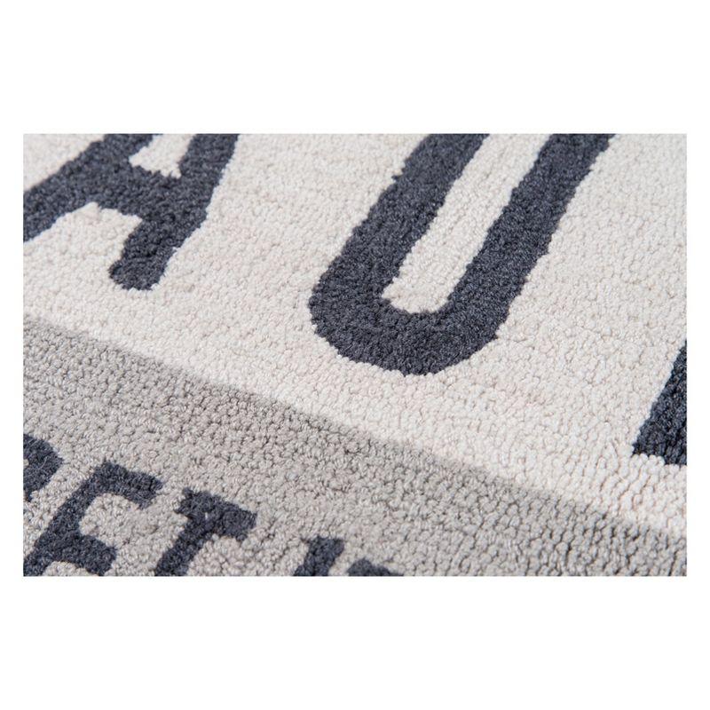 Gray Rectangular Tufted Laundry Accent Rug