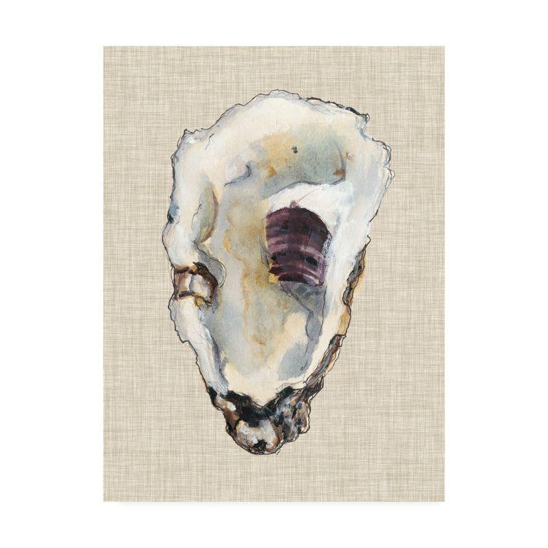 Abstract Oyster Shell Study Canvas Art in Neutral Tones