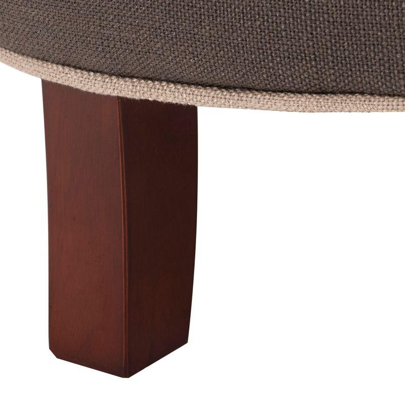 Amelia Tufted Storage Ottoman - Charcoal/True Taupe - Safavieh