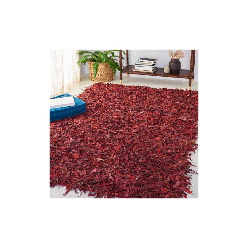 Schaefer Handwoven Leather Solid Color Rug