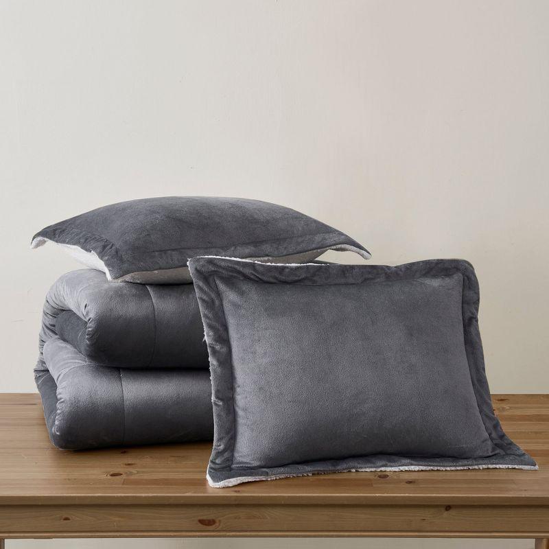 Ultra Plush Reversible Micro-Mink and Sherpa 3-Piece Comforter Set