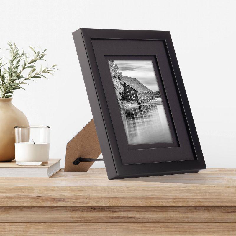 Gallery Solutions Wood Wall Frame with Double Mat Image