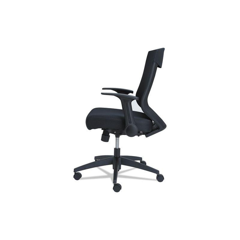 Alera Alera EB-K Series Synchro Mid-Back Flip-Arm Mesh Chair, Supports Up to 275 lb, 18.5“ to 22.04" Seat Height, Black