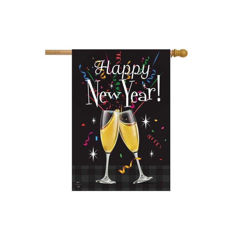 Happy New Year Double-Sided Polyester House Flag