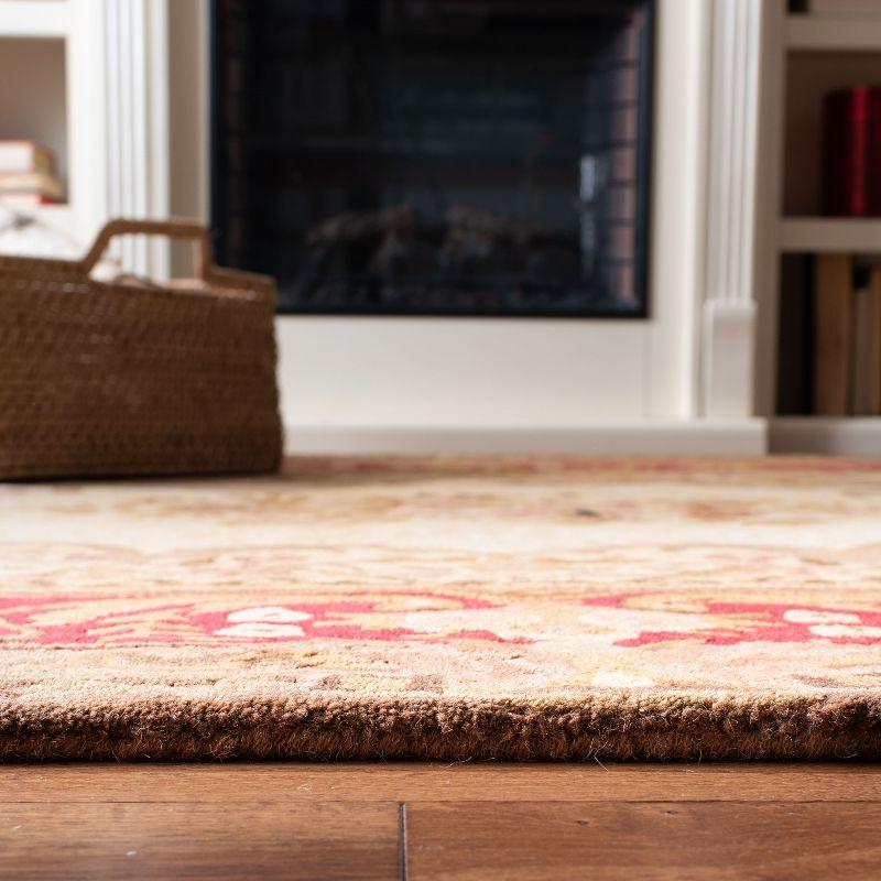 Elegant Empire Hand-Tufted Wool Rug in Light Gold and Red, 3' x 5'