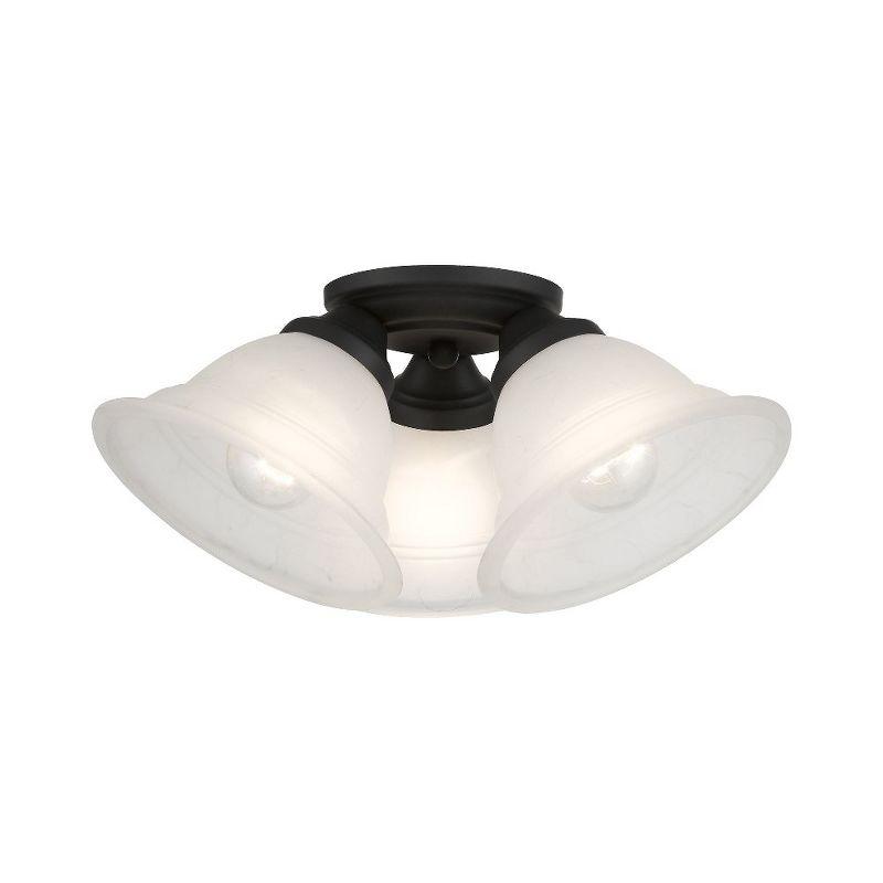 Livex Lighting Wynnewood 3 - Light Flush Mount in  Black