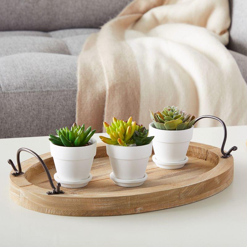 Juvale 12 Pack White Clay Mini Terracotta Pots with Saucers and Drainage Hole, Paintable Pottery for Succulents, Crafts, and Wedding Decor, 3 Inch