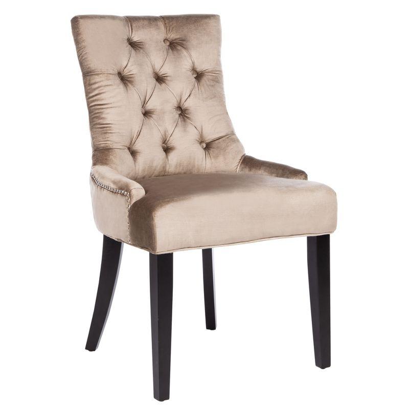 Abby 19''H Tufted Side Chairs (Set of 2)  Silver Nail Heads - Antique Sage - Safavieh