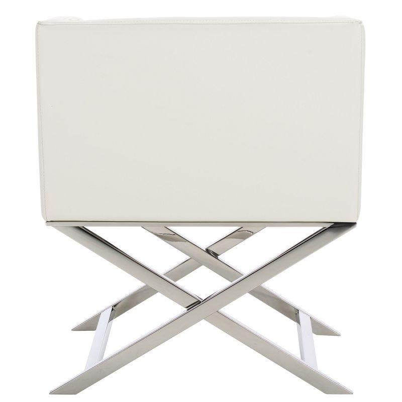 Celine Chair - FOX2033 - White/Chrome - Safavieh