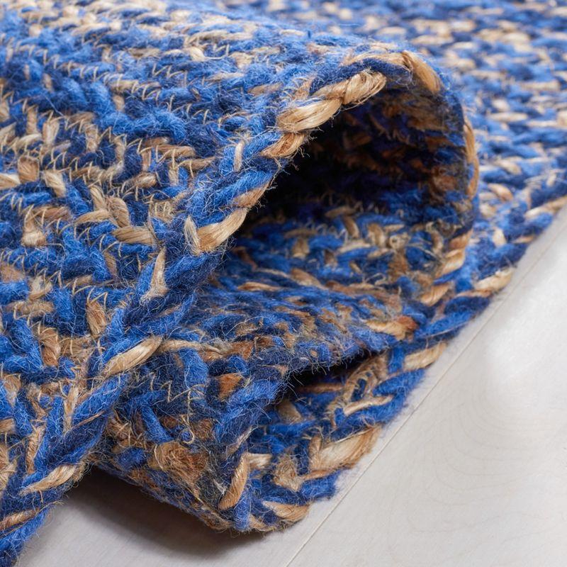 Natural Fiber NFB950 Hand Loomed Area Rug - Blue/Natural - 5'x8' - Safavieh.