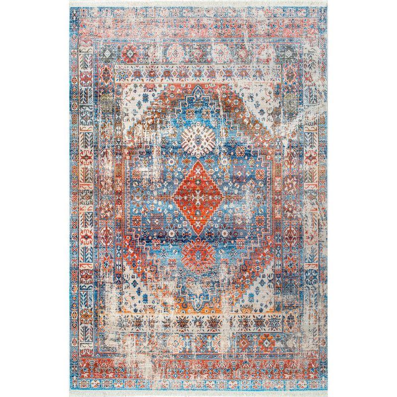 Nuloom Farley Medallion Fringe Indoor Area Rug