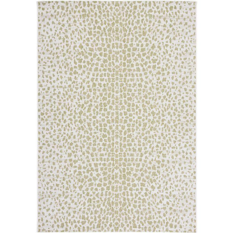 Courtyard CY8505 Power Loomed Indoor/Outdoor Area Rug - Ivory/Sage Green - 5'3"x7'7" - Safavieh.