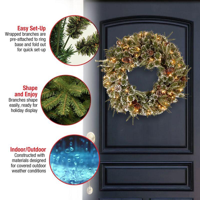 The Holiday Aisle® 24 in. Liberty Pine Wreath with Clear Lights