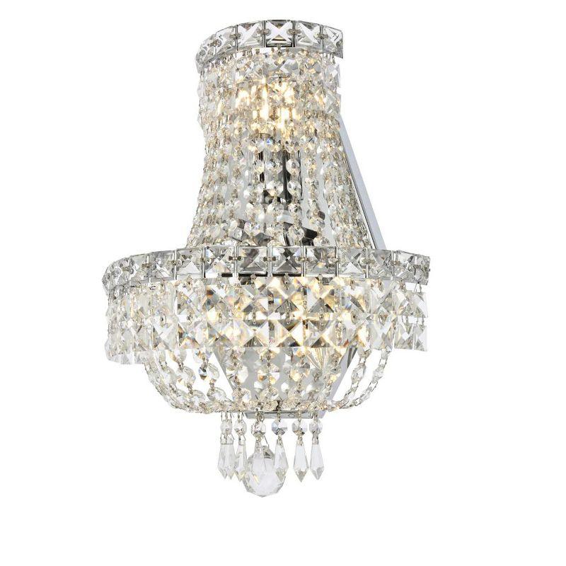 Elegant Lighting Tranquil 3 light Chrome Wall Sconce Clear Royal Cut Crystal