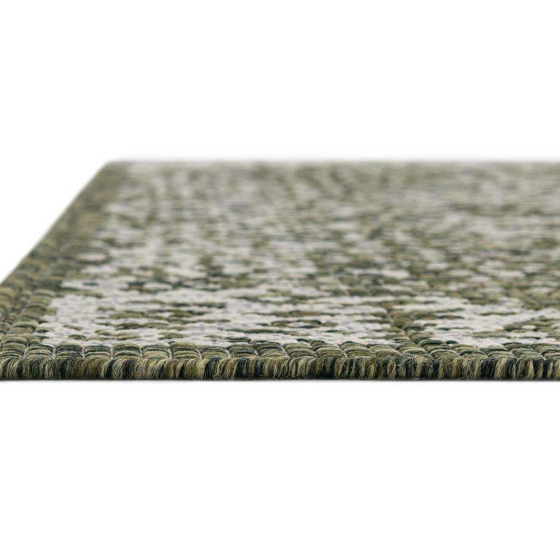 Unique Loom 7' 1 x 10' 0 Rectangle Indoor/Outdoor Traditional Green Area Rug