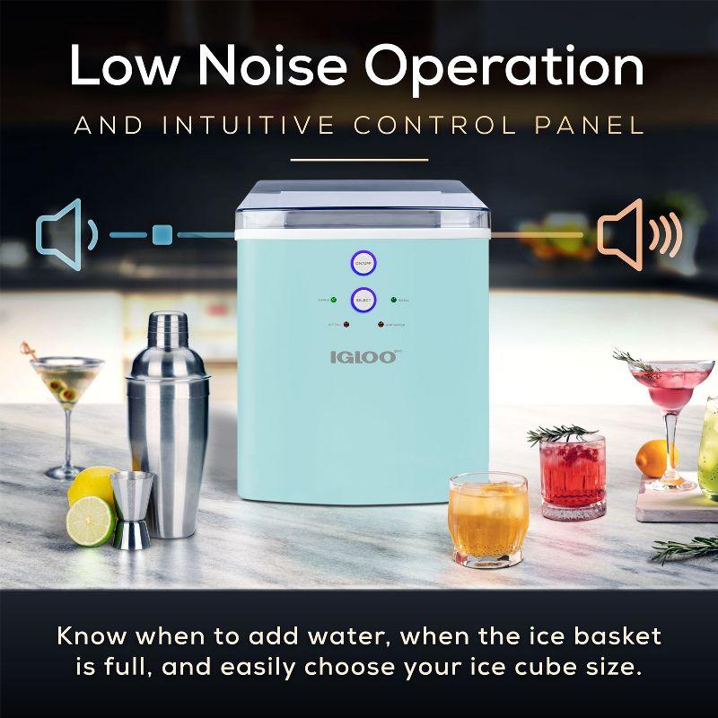 Igloo 33-Pound Automatic Portable Countertop Ice Maker Machine, Aqua