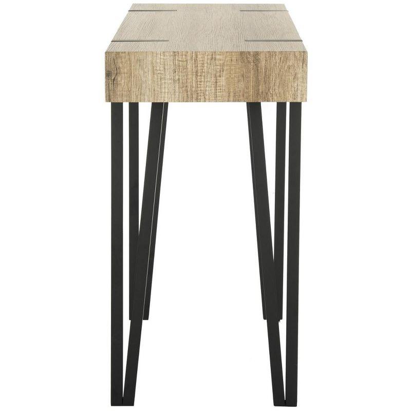 Alyssa Console Table - Multi/Brown/Black Metal Legs - Safavieh