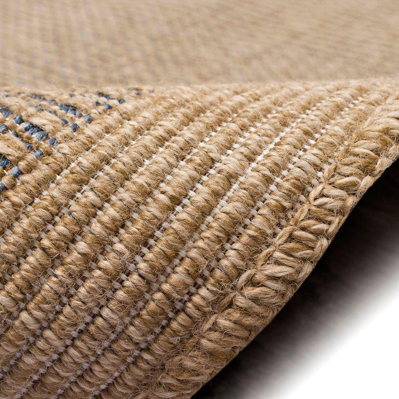 Liora Manne Sahara Texture Border Indoor/Outdoor Rug Navy 7'10" x 9'10"