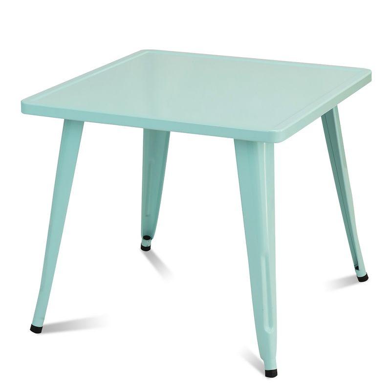 Playful Modern Kids' 27'' Square Steel Activity Table in Blue