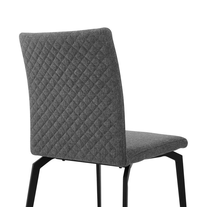 Set of 2 Lyon Fabric and Metal Dining Chairs - Armen Living