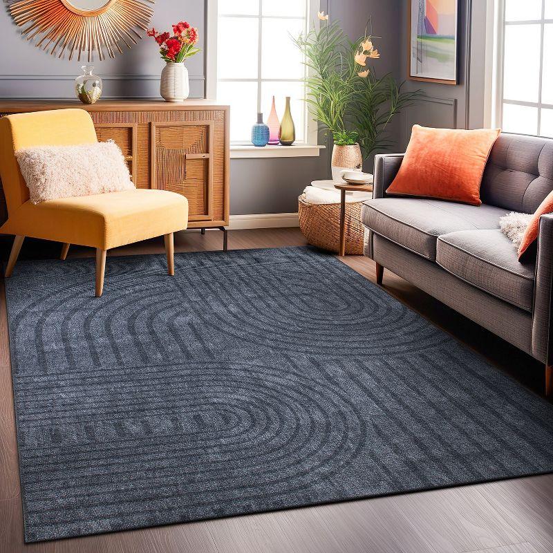 World Rug Gallery Contemporary Lines Machine Washable Area Rug