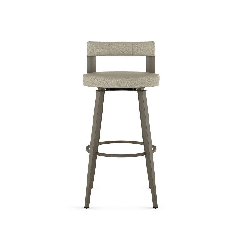 Amisco Paramont Counter Height Barstool: Faux Leather, Steel Frame, 34" Height, 300 lbs Capacity
