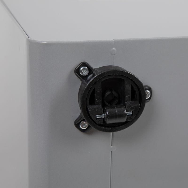 Flash Furniture Ergonomic 3-Drawer Mobile Locking Filing Cabinet with Anti-Tilt Mechanism and Hanging Drawer for Legal & Letter Files, Gray