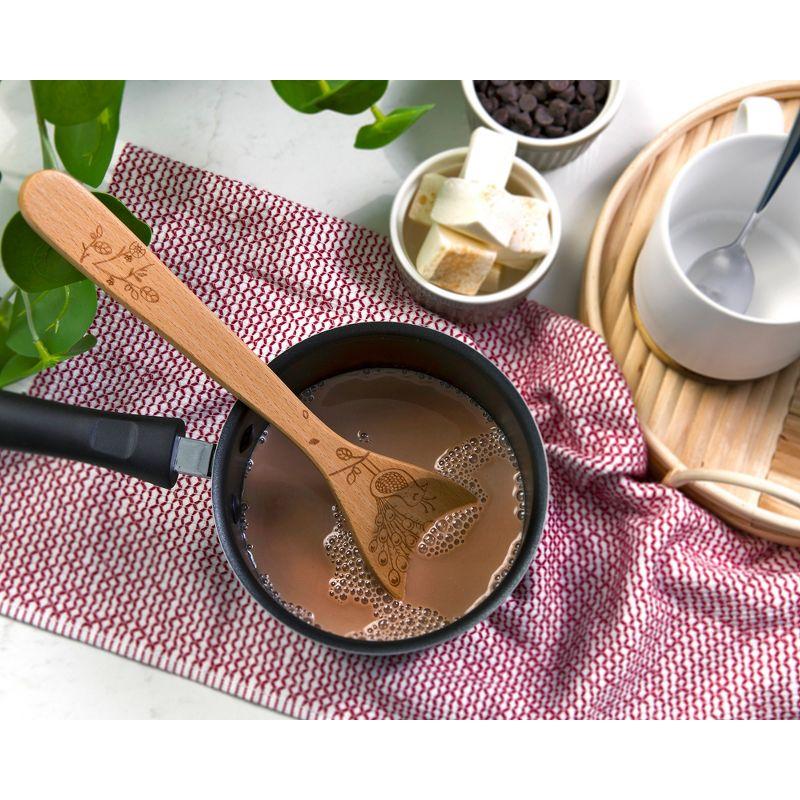 Talisman Designs Laser Etched Beechwood Mixing Spoon, Woodland Collection, Set of 1