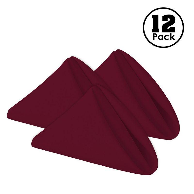 Gee Di Moda Cloth Napkins - 17 x 17 Inch - Heavy Duty Washable Polyester - Set of 12