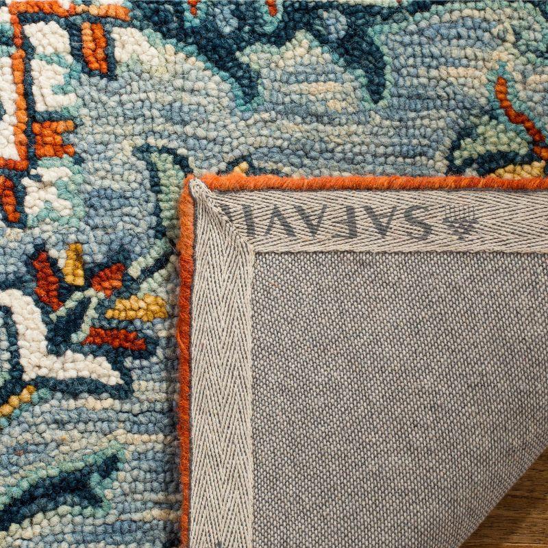 Aspen APN312 Hand Tufted Indoor Area Rug - Blue/Rust - 9'x12' - Safavieh