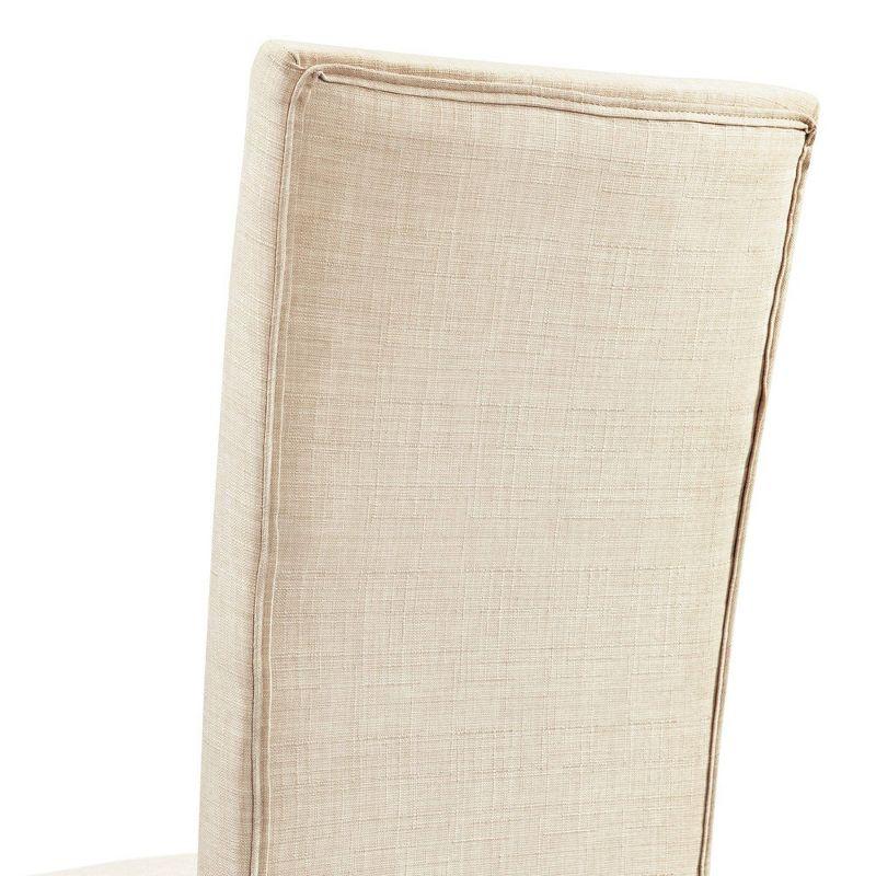 Picket House Furnishings Florentina Side Chair Set Linen: Modern Upholstered MDF Frame, 300 lbs Capacity