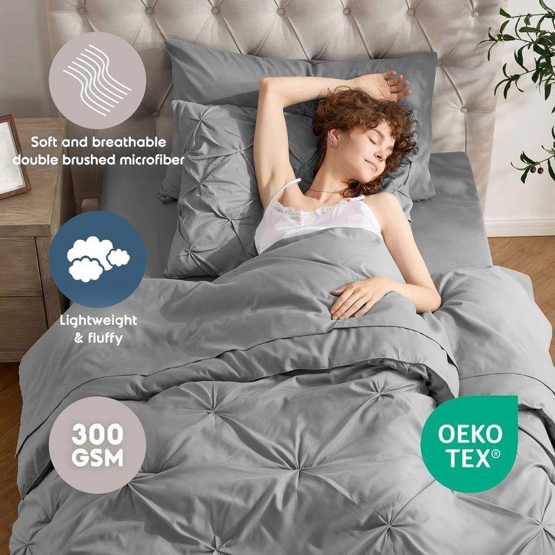 Bed-in-A-Bag Pleated Comforter Set with Bed Sheets