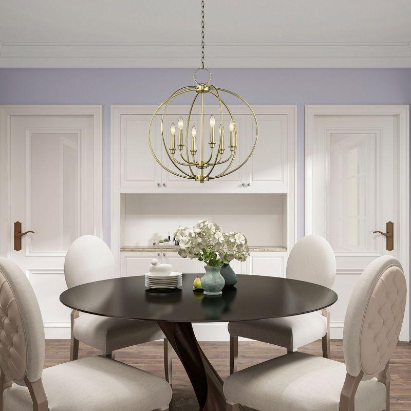 Livex Lighting Milania 6 - Light Chandelier in  Antique Brass