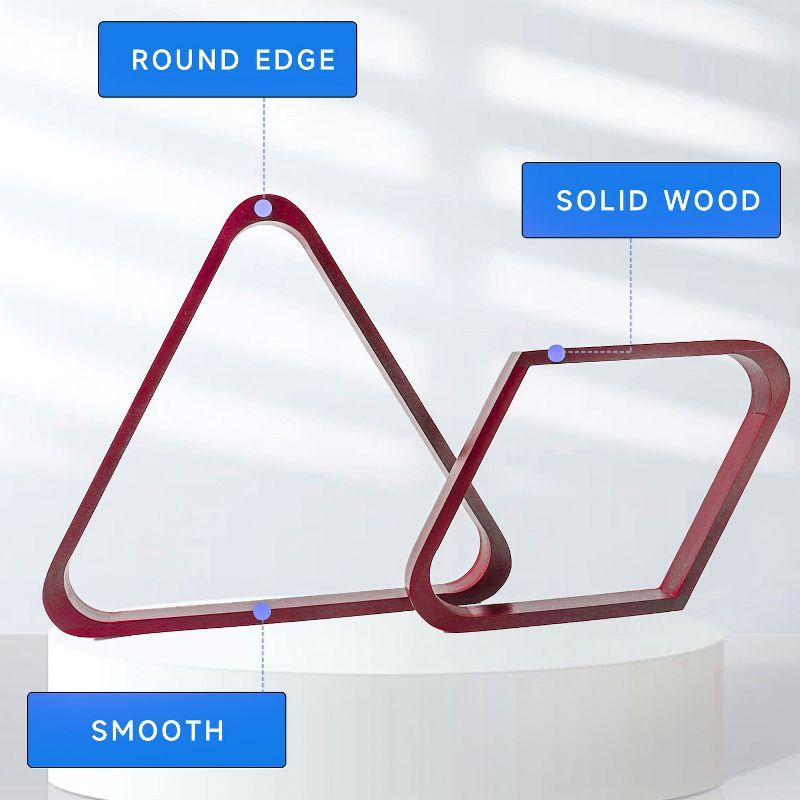 Pool Balls and Rack Set (Pro Standard Balls & Mahogany Racks)