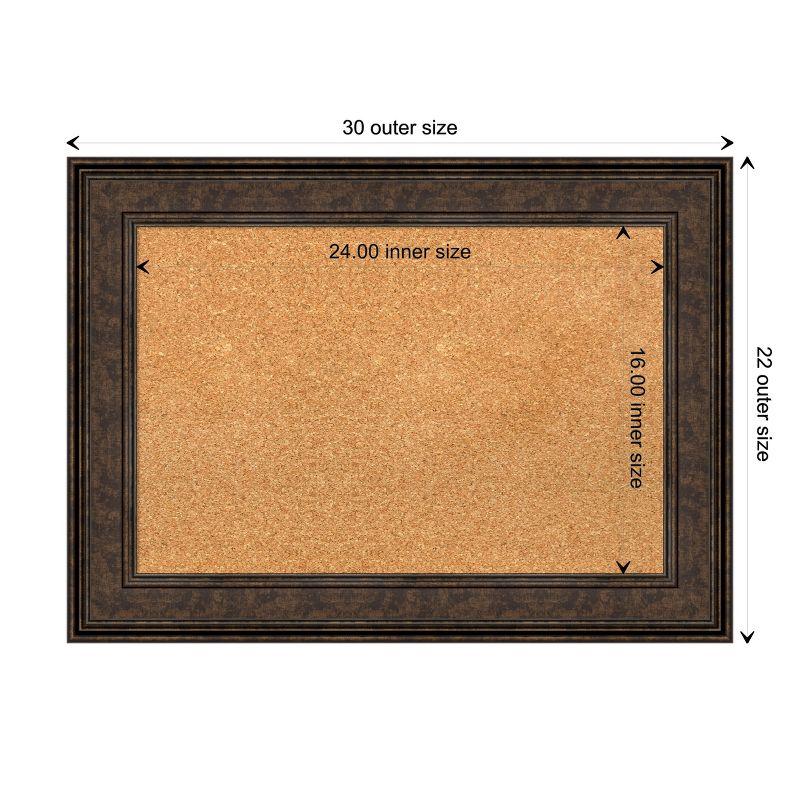 Amanti Art Ridge Framed Corkboard, Natural Cork