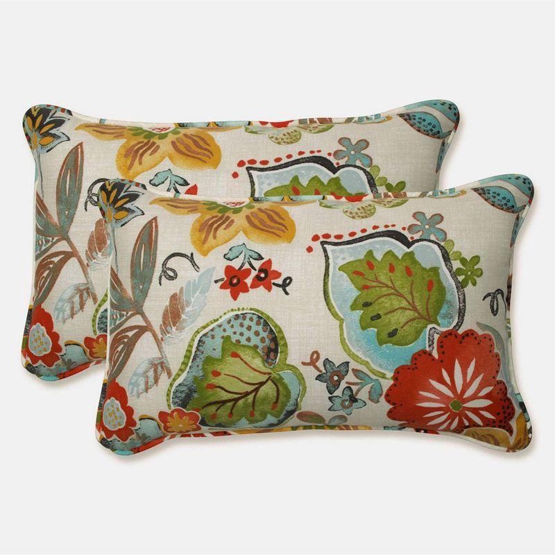 Outdoor Pillow Perfect Floral Indoor/Outdoor Reversible Throw Pillow