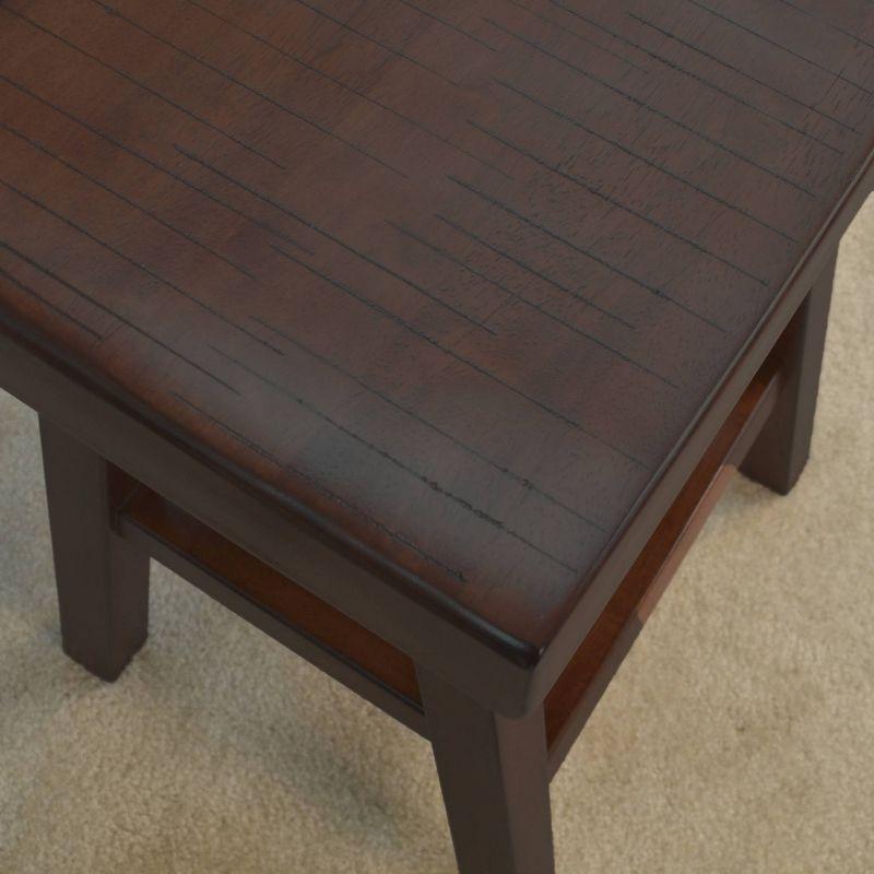 Carolina Living 24"Levi Counter Height Barstool Espresso Brown and Table: Solid Wood, Backless