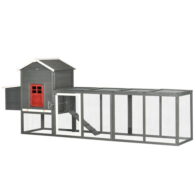 PawHut Extra Large Run Included Chicken Coop with Removable Tray