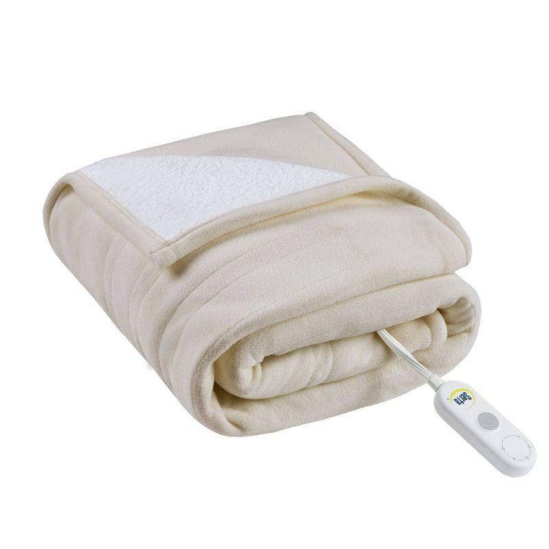 Serta Serta Fleece to Sherpa Heated Throw