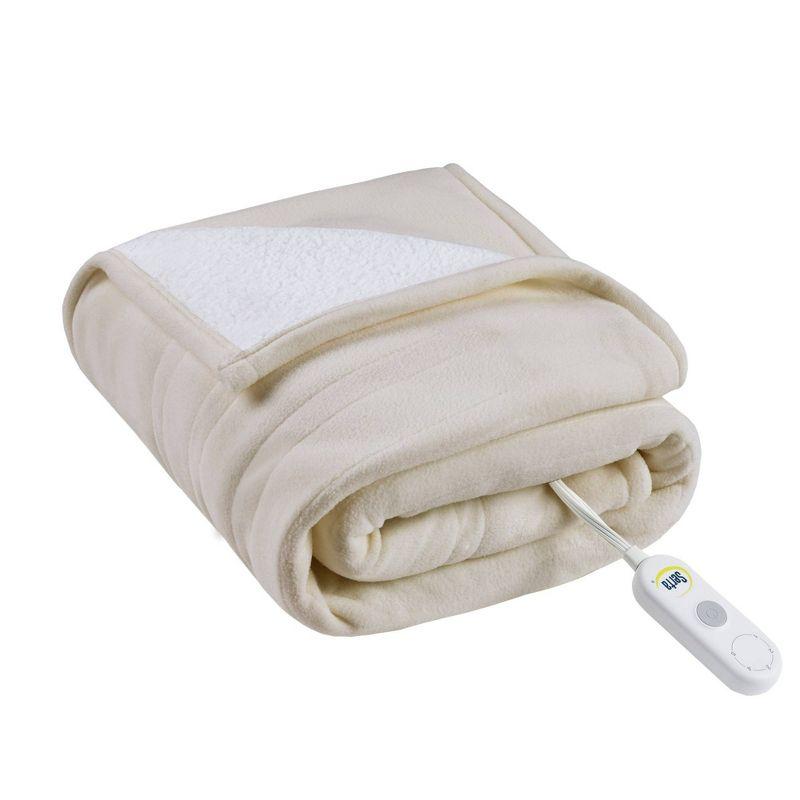 Fleece to Sherpa Heated Throw