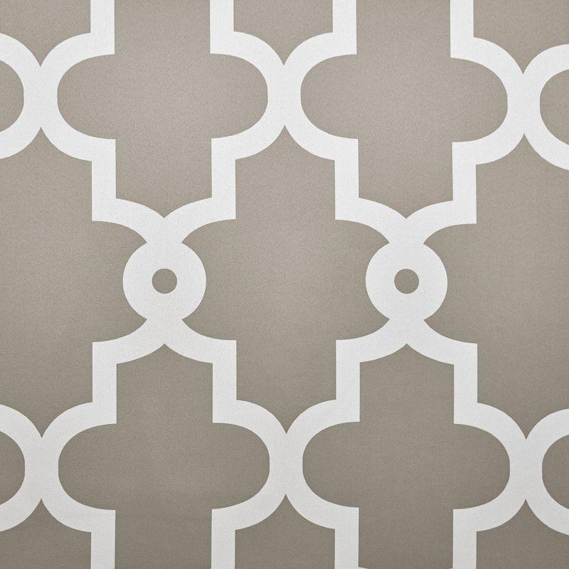 Set of 2 84"x52" Ironwork Sateen Woven Blackout Grommet Top Window Curtain Panel Silver - Exclusive Home: Room Darkening Drapes