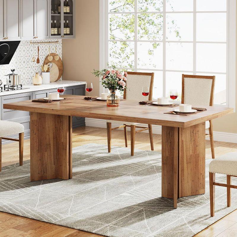 Tribesigns 63" Rectangular Dining Table for 4-6 People, Walnut