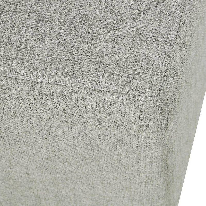 Medium Storage Bench with Metal Legs Gray Woven - HomePop