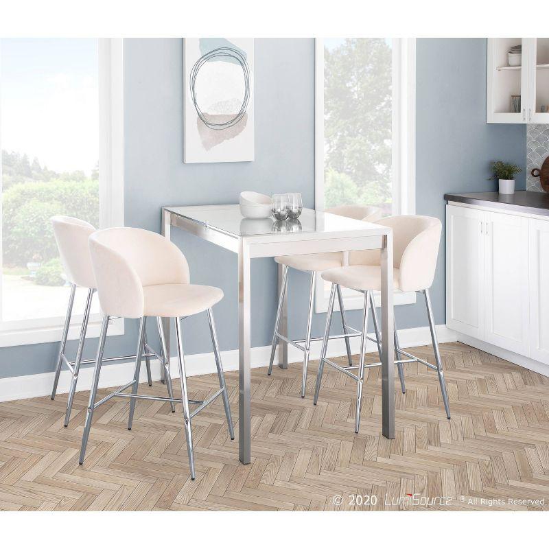 LumiSource Upholstered Counter Stool with Metal Frame